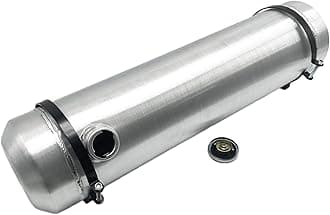 JSD 7 Gallons 8x33 Round End Filler Spun Aluminum Gas Tank - 7 Gallons - Dune Buggy - 1/4 NPT