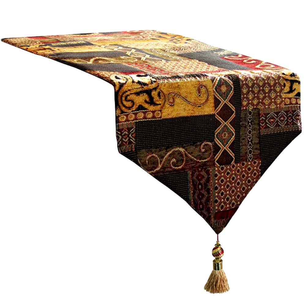 Illusion Golden Table Runner