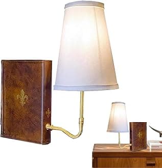 Vintage Book Design Table Lamp, Classic Vintage Book Shaped Lamp, Unique Bookshelf Literary Lamp for Reading, Decorative Vintage Table Lamp for Bookshelf and Living Room