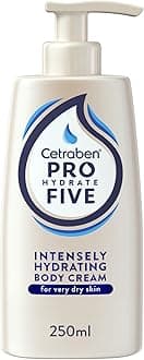 Cetraben Pro Hydrate Five Intensely Hydrating Body Cream 250 ml with Ceramides and Vitamin B5, Perfect for Dry Skin, Vegan Friendly, Cruelty Free