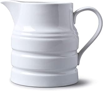 WM Bartleet & Sons 1750 T301 Porcelain Traditional Churn Jug 2½ Pint-White
