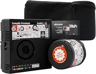 Automobile Tire Mobility Kit by Aircom, Emergency Tire Puncture Repair, 5903707591084, Direct OEM Replacement for Many luxury and Major Vehicle Manufacturers Tire puncture Kits.