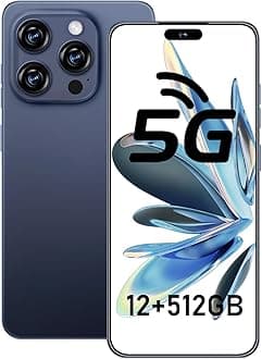 I16 ProMax Smartphone Unlocked Cell Phone, 6.99“ HD Screen5G Phone, 12+512GB phone unlocked, Android 13.0, 68+108MP Zoom Camera, Fingerprint Button Unlock-and take photos,Dual SIM, Face ID (Deep Blue)
