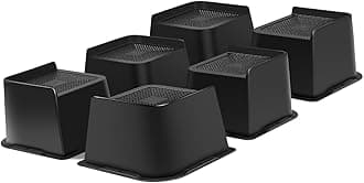 MYMULIKE Bed Risers Heavy Duty, Oversized Furniture Risers, Support Up to 6000 Lbs, Lift 2 inch for Couch, Sofa, Table,Chair (Black 6 Pack, 2 inch)