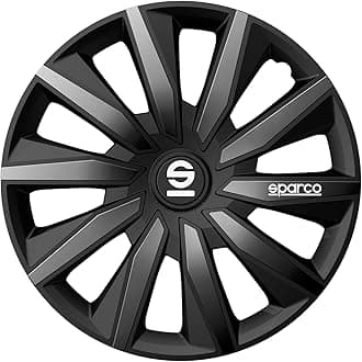 Sparco Milano Wheel Trims 15 Inch Black/Grey Set of 4