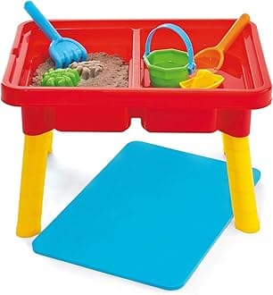 Kidoozie Toddler Sensory Kids Table with Lid | Sensory Bin | | Mega Block Compatible Lid | Indoor Outdoor Use, Red, G02521 17 x 12.5 x 11 inches