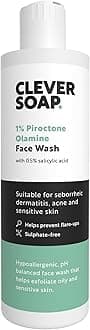 1% Piroctone Olamine Face Wash With Salicylic Acid - Exfoliating, Foaming Facial Cleanser - Suitable For Seborrheic Dermatitis, Acne & Psoriasis - Fragrance Free Skin Care, For Men & Women