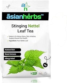 Asian Herbs Natural Himalayan Stinging Nettle Tea - Herbal Tea for Wellness, Detox & Vitality | Packed with Nutrients, Antioxidants & Minerals (50grams)