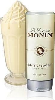 Gourmet White Chocolate Sauce, Creamy and Buttery, Great for Desserts, Coffee, and Snacks, Gluten-Free, Non-GMO (12 Ounce)