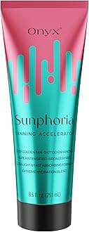 Onyx Sunphoria Bronzer-Free Indoor Tanning Bed Lotion | Fast Melanin-Boost Accelerator for Deeper Tan | Streak-Free Non-Sticky Formula with Hydrating Oils for Smooth Nourished Skin