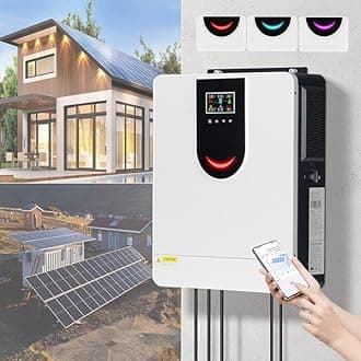 1Kw-10.2Kw Solar Hybrid Inverter (Smart App Control), 12-48V to 220V & Built-in 40-160A MPPT Controller, Work with Various Types of Batteries, for Homes/Rvs,DC24V-1.5KW