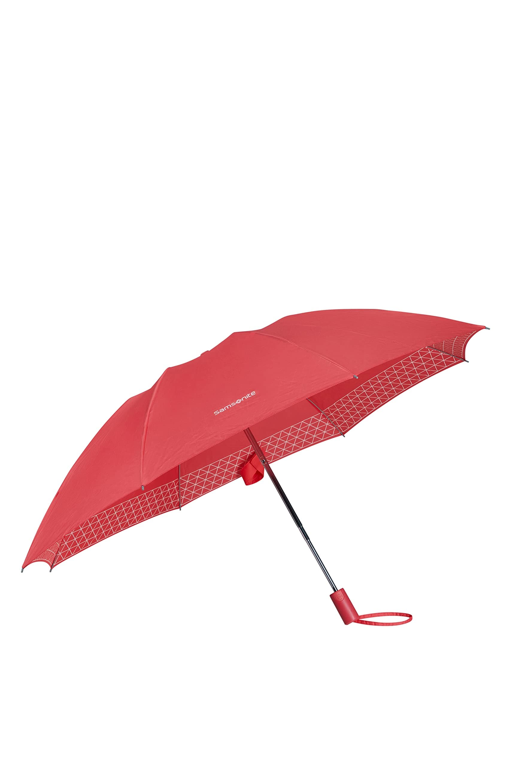 Samsonite Up Way - Safe 3 Section Auto Open Close Folding Umbrella, 30 cm, Pink (Raspberry Rose/White)