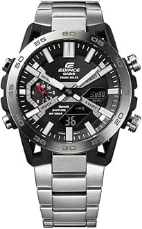 Edifice Men Analog-Digital Quartz Watch with Stainless Steel Strap ECB-2000D-1AEF