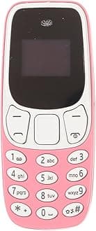 BM10 Small Phone, GSM 2 in 1 Mini Mobile Phone, BT Dialer Dual SIM Card Unlocked Hands Free Mini Mobile Phone, BT Music Player with Voice Changer (Pink)
