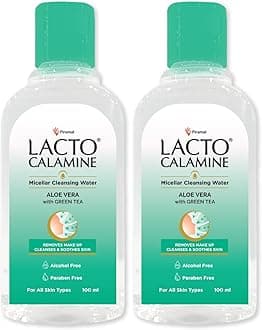 Micellar Water Make Up Remover Liquid | 100ml each - Pack of 2 | Aloe Vera, Green Tea & Niacinamide |Cleansing Water For Face That Removes Make-Up, Excess Oil & Impurities |Alcohol Free