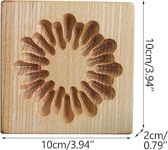 Wooden Cookie Biscuit Mold, 3D Baking Mold, Embossing Craft Decorating Baking Tool, Suitable for Halloween Thanksgiving Christmas Kitchen DIY (Cookies-C-2PCS)