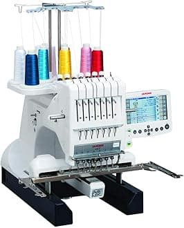 Embroidery Machines - MB7 Heavy Duty Computerized Embroidering and Quilting Machine for Beginners to Experts, Multi Needle Embroidery Machine with 5.7" Remote Computer Screen for Stitching