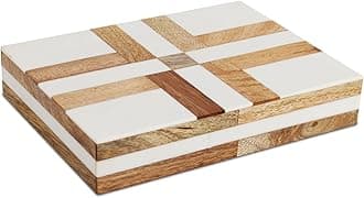 Handicrafts Home Handmade Patisserie Decorative Jewelry Box Organizer – Keepsakes, Trinkets, and Home Decor – Antique Coffee Table Storage, Memory Box, Farmhouse Style Decor Delight, 8x6x1.5