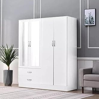 High Gloss 4 Door Wardrobe (White)