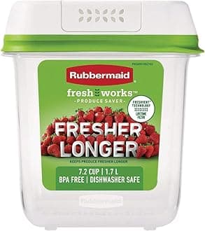 RubbermaidFreshWorks Saver, Medium Produce Storage Container, 7.2-Cup