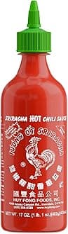Huy Fong Sriracha, 17 OZ Original Flavor Hot Chili Sriracha, 17 Onuce Spicy Flavor Sriracha Chili Hot Sauce W/Chili Pepper, Pack of 3