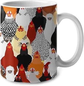 Lotacy Breeds of Chickens Coffee Mugs - Chicken Lovers Gifts for Girls, Women, Grandma, Grandpa, Mom & Owners