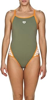 Arena Womens Team Stripe Superfly Back MaxLife One Piece Swimsuit