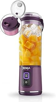 Ninja Blast Portable Blender, 530ml, Leakproof Lid & Sip Spout, Powerful Cordless Mini Blender, Rechargeable, Portable Smoothies, Protein Shakes, Blends Ice & Frozen Fruit, Purple, BC151UKPR