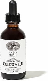 Anima Mundi Apothecary Cold's & Flu Tonic - Immune Support Drops with Echinacea, Garlic, Turmeric Root & Fresh Ginger - Immune System Support Liquid Supplement (2oz / 60ml)