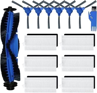 Replacement Brushes and Filters for Shark ION Robot S87 R85 RV850 Vacuum Cleaner, Include 6 Side Brushes, 3 Pre-Motor Filter, 1 Main Brush