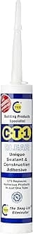 CT1 Clear TRIBRID Multi-Purpose Sealant & Adhesive - Bathroom, Shower & Window Sealant - Odourless - Anti Mould Waterproofing Sealant Adhesive - Vibration Resistant & Flexible - 290ml