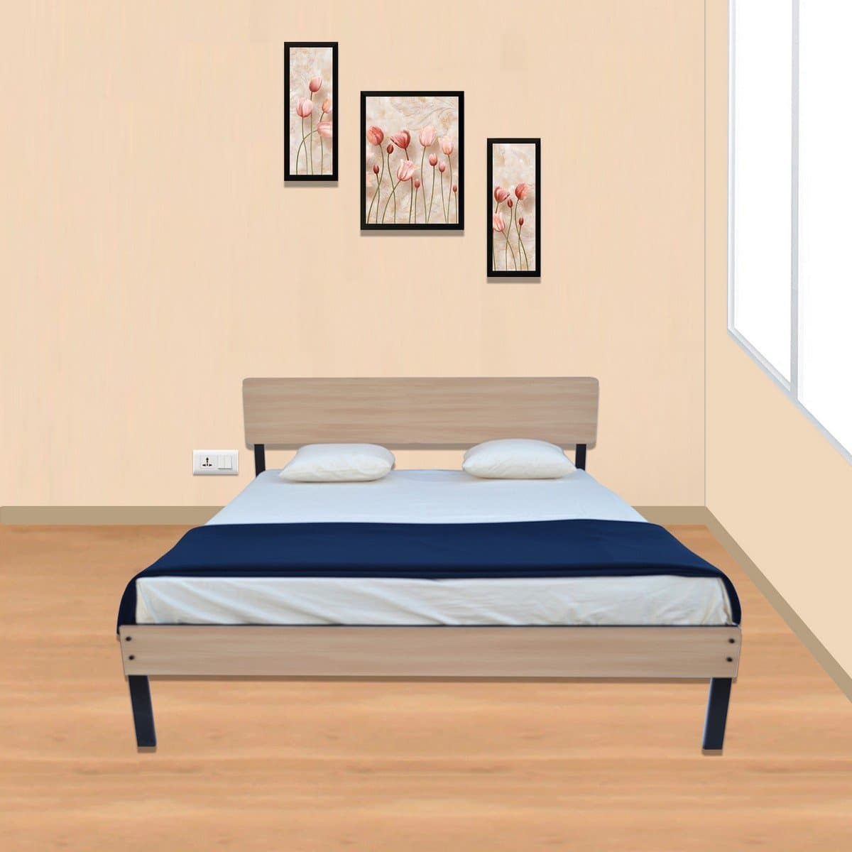 UNiCOS Denson Queen Size Bed (Black)