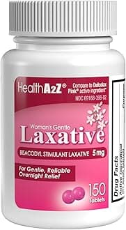 HealthA2Z® Woman's Gentle Laxative | Bisacodyl Stimulant Laxative 5mg | Constipation Relief | Gentle and Reliable | Overnight Relief (150 Tablets)