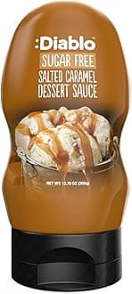 Sugar Free Salted Caramel Dessert Sauce – Belgian Premium Coffee Bar Accessory, Syrup, Waffle, Pancake, Cereal, Cake & Ice Cream Topping, 360g (12.7oz)