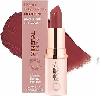 Long-Lasting Lipstick, Vivid & Smudge-Free Lip Color with Avocado Oil, Cocoa Seed Butter, Free of FD&C Dyes, Paraben and Gluten, Negroni