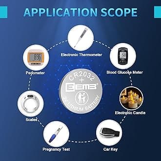 EEMB CR2032 Batteries 20PACK 2032 Battery - High Performance CR2032 3V Lithium Battery, Button Coin Cell Battery DL2032, ECR2032, LM2032 for Watches, Calculators, AirTag, Key Fobs, Smart Sensors