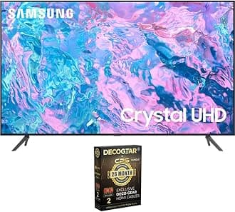 Sponsored Ad - Samsung UN55CU7000 55 inch Crystal UHD 4K Smart TV Bundle with Deco Gear 2X 4K HDMI 2.0 Cable w/Copper Conductors & CPS Exclusive 26 Month Protection Pack (BEACH-CPS-261000)