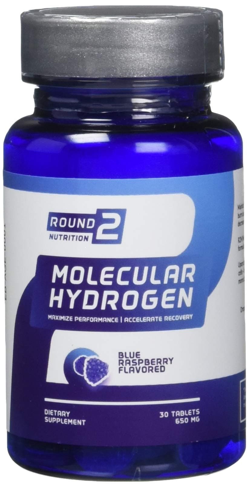 Blue Raspberry Flavored Molecular Hydrogen Tablets, 30 Count, 650mg Maximize Performance & Accelerate Recovery