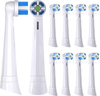 Compatible with Oral-B iO 3/4/5/6/7/8/9/10 Series Ultimate Clean Electric Toothbrush Replacement Brush Heads,for Oral-B iO Electric Toothbrush,10 Pack (White)
