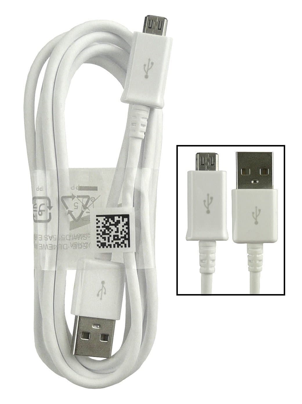 Genuine Samsung Micro USB Charge & Sync Cable - Compatible with Galaxy J3(2017), J5(2017), J7(2017) and Other Samsung Devices (White)