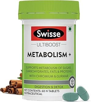Metabolism+ With Chromium For Weight Management - Supports Digestion, Detox and Healthy Blood Sugar Levels - 60 Tablets