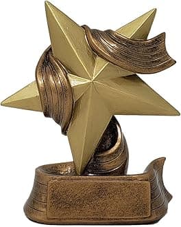 Decade Awards Gold Star Trophy - 5 or 7 Inch Tall | Gold Star Award | Employee Superstar Recognition Trophy - Engraved Plate on Request