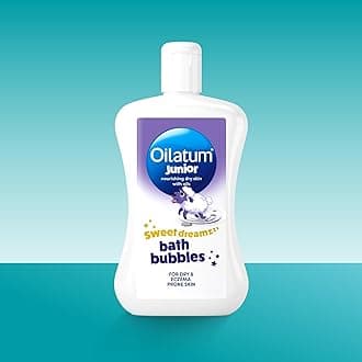 Oilatum Junior Sweet Dreamz Bath Bubbles, For Dry, Sensitive & Eczema-Prone Skin, Soothes Hydrates and Protects Skin, For Everyday use on Babies and Children, Dermatologist Recommended, 1 x 300ml