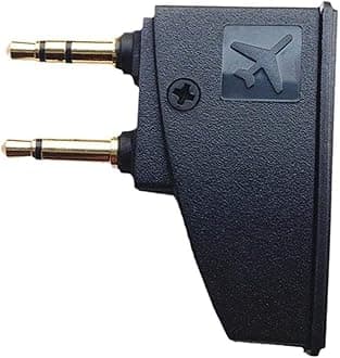 QC15 Airplane Headphone Adapter Fit for Bose QuietComfort 2 QC3 QC15 QC25 QC35 SoundLink AE2 AE2W and More Headphones, Golden Plated 3.5mm Jack