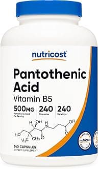Nutricost Pantothenic Acid (Vitamin B5) 500mg, 240 Capsules