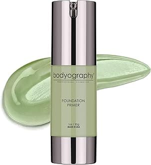 Foundation Primer (Green): Flawless Anti-Aging Salon Makeup Primer w/Vitamin E, A, Jojoba, Grapeseed Oil | Control Shine | Gluten-Free, Cruelty-Free, 1 oz.