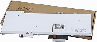 Eathtek Replacement Keyboard with Backlit for Dell Precision M6500 M6400 series Black US Layout, Compatible with part# 0D113R D113R 0F759C F759C NSK-DE201 NSK-DE101