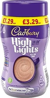 Cadbury Highlights Milk Chocolate Hot Drink, Low Calorie, Stir in Hot Water, Approximately 14 Servings, 154g (Pack of 6)