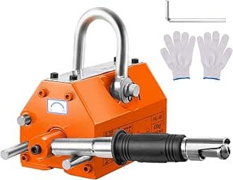 Magnetic Lifter, 880 lbs/400 kg Pulling Capacity, 2.5 Safety Factor, Neodymium & Steel, Lifting Magnet with Release, Permanent Lift Magnets, Heavy Duty Magnet for Hoist, Shop Crane, Block, Board