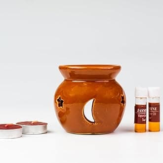 AuraDecor Fragrance Heat Diffuser Gift Set with Tealight Candles || HomeDecor || Diffuser Set || Tealight || Candles (Jasmine)